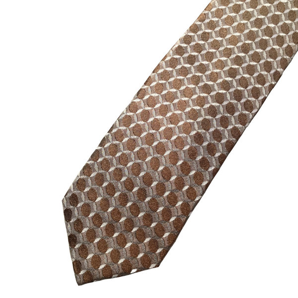 01111-0975 Krawatte MONTI 6050 braun gemustert