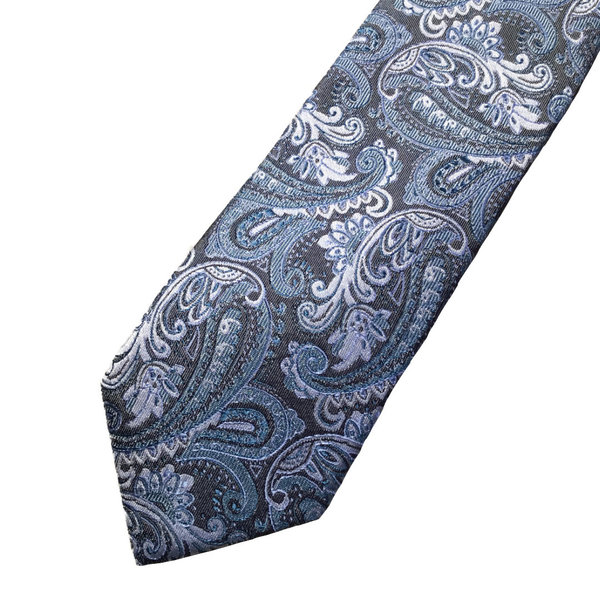 01111-0987 Krawatte MONTI 4460 blau paisley