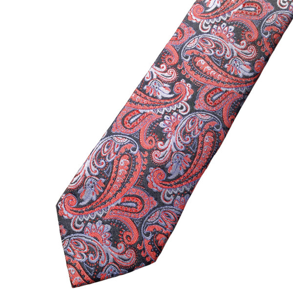 01111-0987 Krawatte MONTI 5160 rot paisley