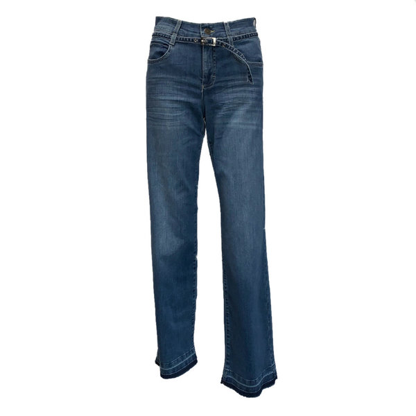 346 Liz Belt Fringe ANGELS Jeans 3358 mid blue used