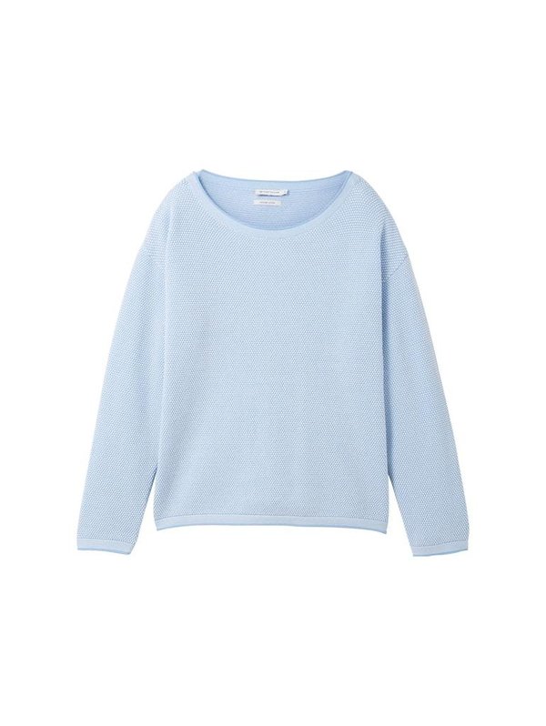 1033125 Pullover TOM TAILOR wmn 34916 blue bubble structure